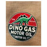 Dino gas motor oil, metal sign