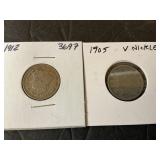V nickels 1912/1905