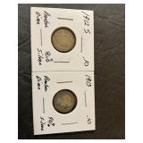 Barber dimes 1912s/1913