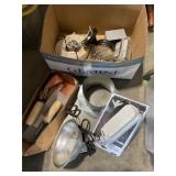 Miscellaneous light, concrete tools, stove pipe