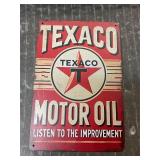 12"x8" texaco motor oil sign metal