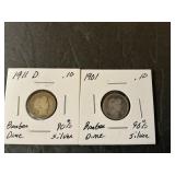 Barber dimes 1911d/1901