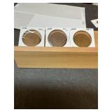 Three 1956 Mexican pesos