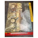 Metal sign,  looks like state fair tractor pull,