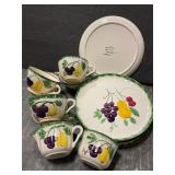 Blue Ridge pottery tea set 6 piece set