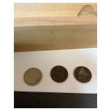 3 barber dimes1904 & 2- 1900
