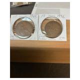 1936 1948 British pennies