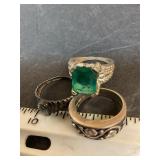 3 sterling rings