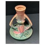 Vintage Roseville Pottery Zephyr Lily Candlestick