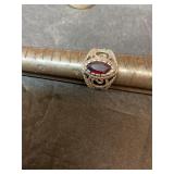 Size 4 1/2 ruby tone sterling ring