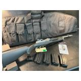 Ruger mini14 Ranch Rifle 556nato 5magazines & Case