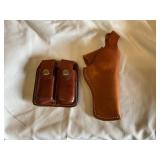 Leather holster/magazine pouch
