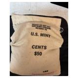 1990 BU uncirculated pennies/sealed US mint bag