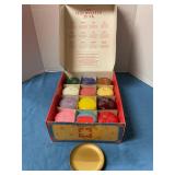 12 scented candles with holder new in box