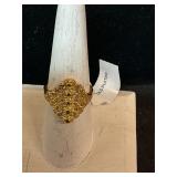 Costume ring /gold plated/ size 7 1/2