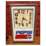 Pepsi-Cola clock by Hanover 15ï¿½w x 20 T
