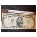 1950A Series- UNC-$5 FR Note- green seal