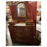 Antique Victorian dresser w/ mirror & marble top