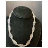 Crystal bead necklace 18 inches long