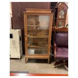 Antique display cabinet w/ wood shelves