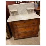 Marble top dry sink
