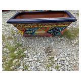 Glazed terra-cotta flower pot 21ï¿½ long