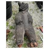 Wooden Bear Statue 51ï¿½ tall wonï¿½t stand has decay