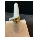 Costume ring/gold plated/ size 8