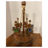 Wooden rotating carousel 21ï¿½ tall