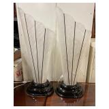 Matching fan shaped decorative lamps Plastic