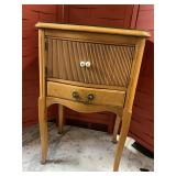 Glass top side table