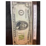 1934 Series ï¿½ AU ï¿½$5 FR note ï¿½ Green Seal