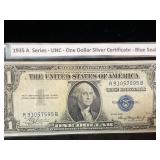 1935 A Series-UNC-$1 Silver Certificate- Blue Seal