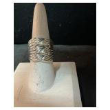 .925 silver dome ring size 8