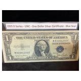 1935D Series-UNC-$1 Silver Certificate- Blue Seal