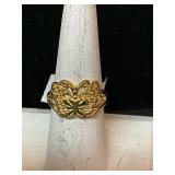 Costume butterfly ring/gold plated ï¿½ size 7 1/2