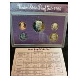 United States proof set ï¿½ 1986