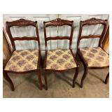 Antique Rose Back Chairs