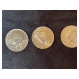 3 Half Dollars 1962, (2) 1964