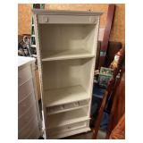 Wooden white bookshelf w/ bottom drawer 76ï¿½ x  26ï¿½
