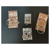 Sterling silver earrings & ring