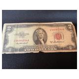 1953-A Red Seal Two-Dollar Bill