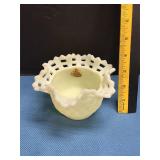 Fenton custard glass  candy dish