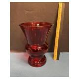Red Ruby Glass Vase