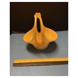 Glass yellow basket