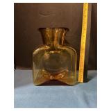 Blenko Amber Glass Double Spout Water Bottle
