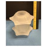 Vintage Homco frosted glass fairy lamp