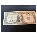 1935-F Silver Certificate Blue Seal Dollar Bill