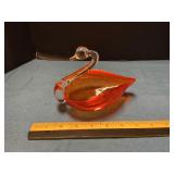 Vintage glass swan