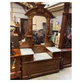 Marble top dresser with mirror
